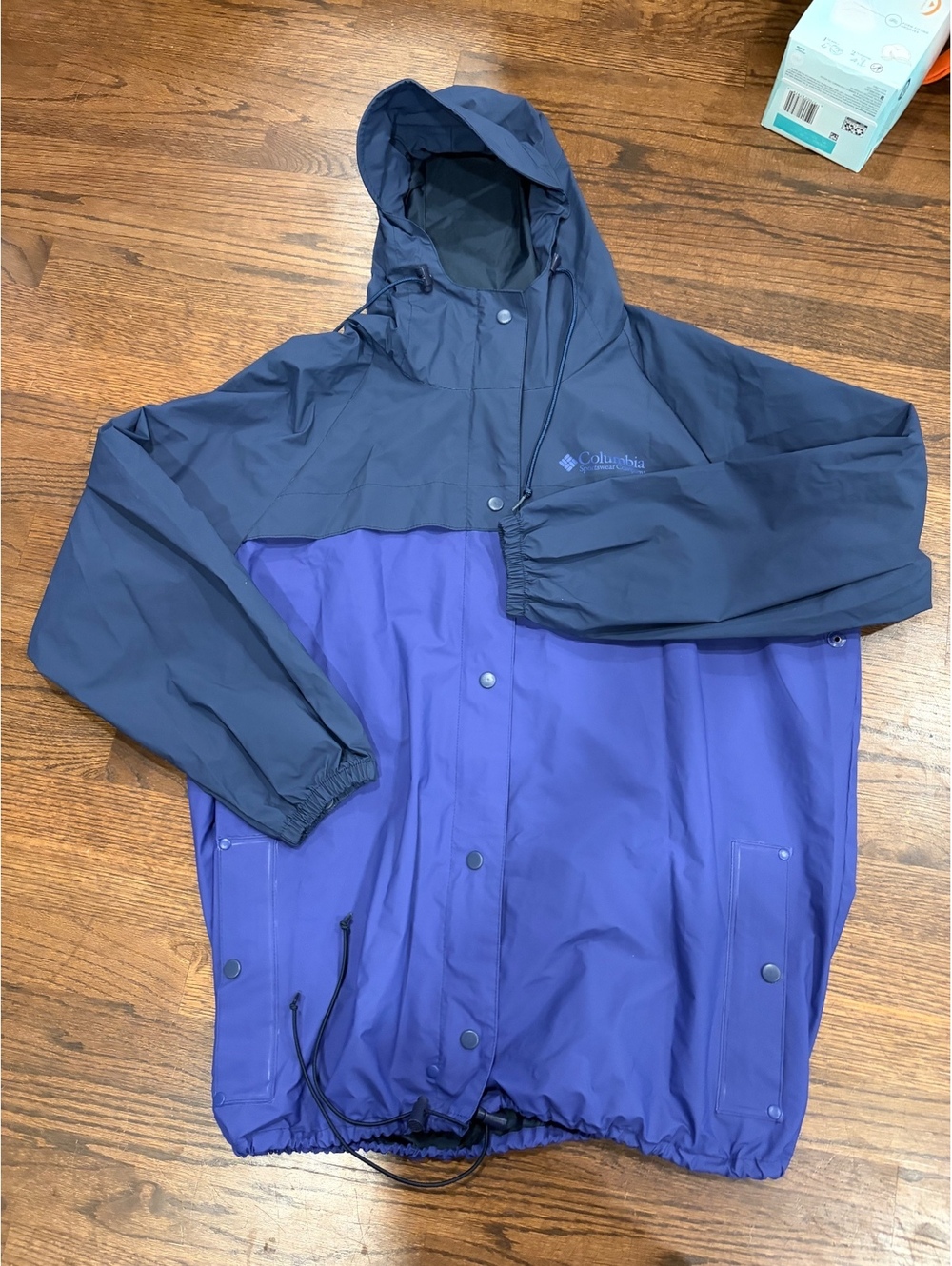 Columbia Women's Medium Windbreaker Jacket purple blue gorpcore granola hiking